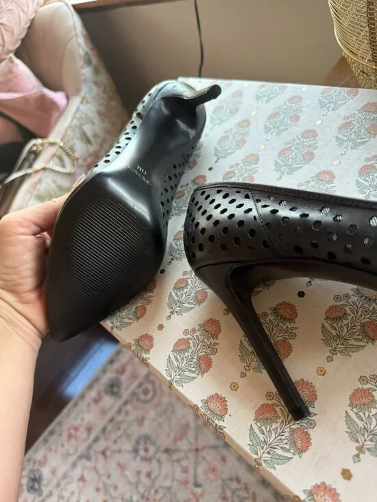 Nine West Translate Black Perforated Mesh Pumps Size 11 - Picture 4 of 5